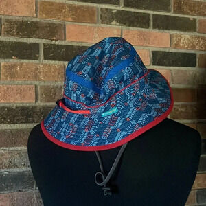 Sundry Blue & Red Sun Hat‎